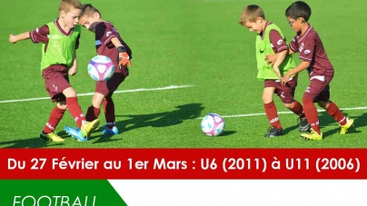 FC Salaise : Inscriptions pour le stage de perfectionnement U6 à U15